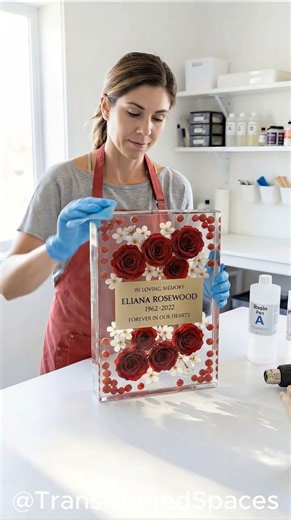 Unique Floral Resin Headstone | Beautiful Memorial Design Concept