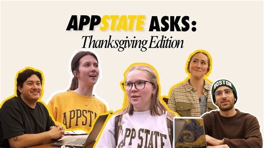 Asking the hard hitting questions this holiday… Happy Thanksgiving, Mountaineers! | Appalachian State University