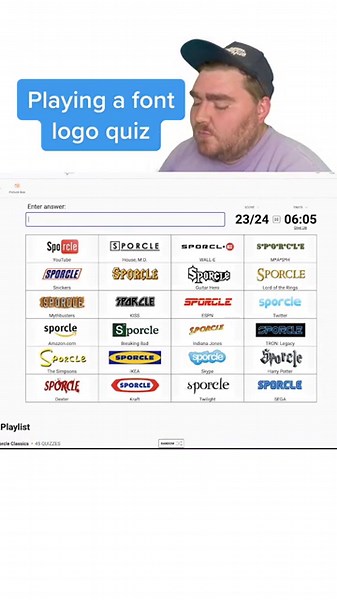 I took a font logo quiz