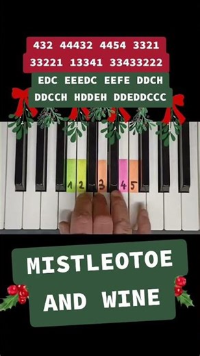 Mistletoe and vine - piano tutorial #piano #pianotutorial #christmas #christmasmusic