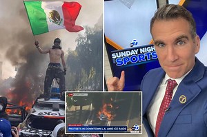 LA news anchor sparks fury for calling rioters ‘a bunch of people having fun watching cars burn’