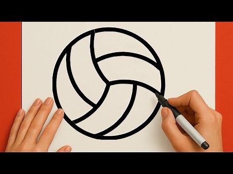 Como Desenhar uma Bola de Vôlei 🏐 | Desenho Passo a Passo para Iniciantes
