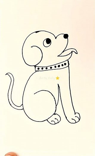 Easy Dog 🐕🐶 Drawing #art #drawing