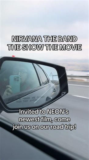 A fun impromptu road trip thanks to @NEON with their new film Nirvana the Band the Show the Movie. Review on @Letterboxd ! More thoughts to come on TikTok 👀 #movietok #couplegoals #roadtrip #newmovie