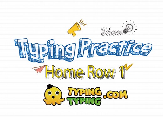 Typing Practice: Home Row 1
