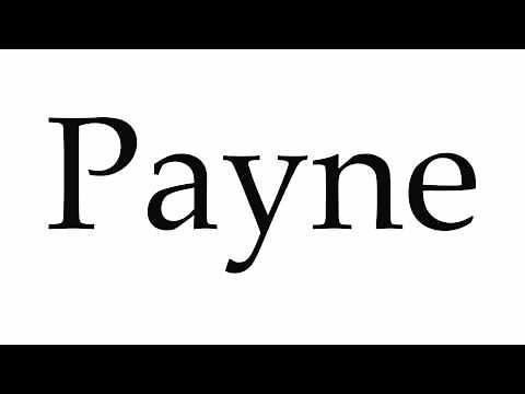 How to Pronounce Payne