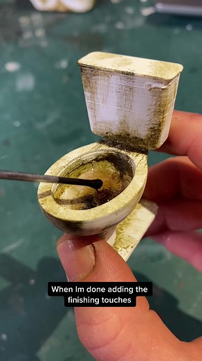 Creative Miniature Abandoned Toilet Art