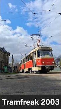 Historischer T4D Prototyp in Dresden im Einsatz #straßenbahn #tram #dresden #tatra #t4d #Prototyp