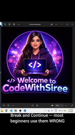 🚫 YOU’RE USING THIS WRONG!Most beginners confuse break vs continue 😳
