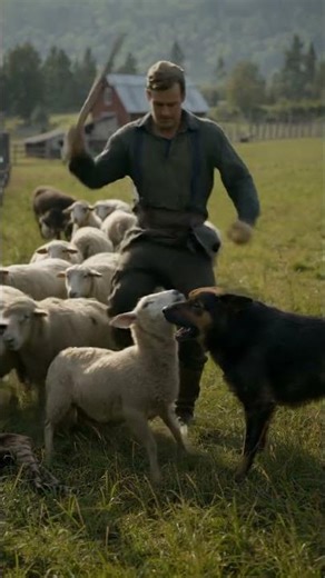 Shepherd Saves His Sheep from Aggressive Dog Attack