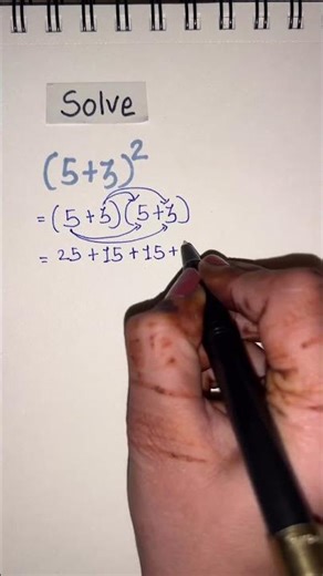 (5 + 3)² Trick | Whole Square Formula | Easy Maths Method #shorts #maths