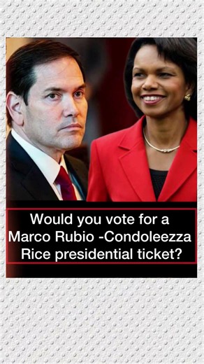 Some conservatives back a future Rubio-Rice ticket, citing strong foreign policy leadership. #usa