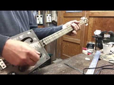 Stringing up a Cigar Box Guitar