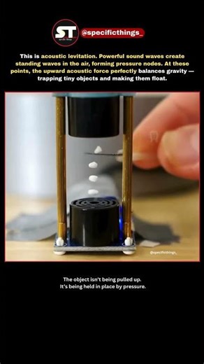 This Object Is Floating… With Sound . #techfacts #physics #scienceshorts #shortsfeed #ytshorts
