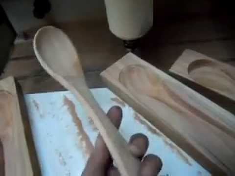 Full Automatic Wooden Spoons Making CNC Machine by 4 Axis Multiple heads Wood CNC Router