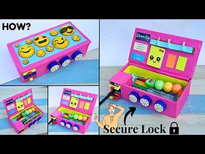 DIY Locker Pencil Box| How to Make Pencil Box from Waste Cardboard| Handmade Pencil Case