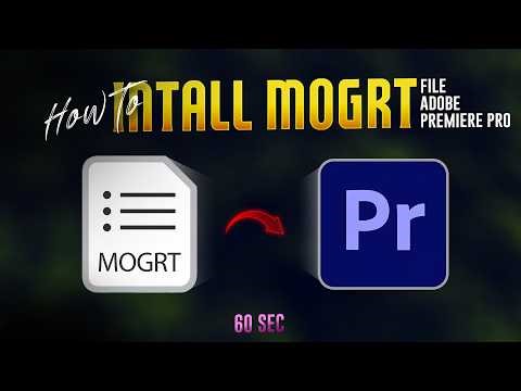 How To Install Motion Graphics Templates MOGRT in Premiere Pro 2026 | Complete Guide