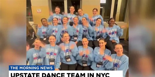 Upstate dance team and USC band in NYC