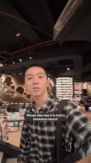 Justin Wong on Instagram: "I’m in bed by 11pm on most days so be glad I graced my presence at your launch ok @bookxcess Jkjk congrats on the opening!! but maybe do consider unwrapping some books so people can read in such a cozy space! #sunwaysquaremall #bookxcess #bookstagram"