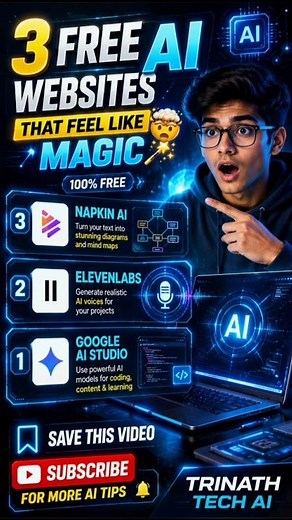 Top 3 Free AI Websites Every Student Must Try! 🤖 | AI Tools 2026