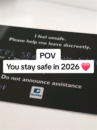 SilentHelp Cards are officially here ❤️ My news years resolution? A safer 2026 ❤️ #womenssafety #personalsafety #lgbtq #elderly #clubscene