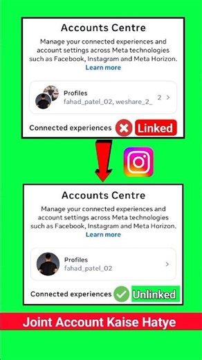 Instagram Facebook Joint Account Kaise Hataye