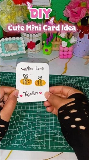 DIY Cute Mini Card Craft'✂️💗#cardcrafting #cutemini #artscraft