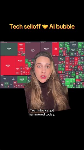 Big Tech’s big selloff and what it tells us about a potential AI bubble explained. #stockmarket #techstocks #ai #oracle #larryellison