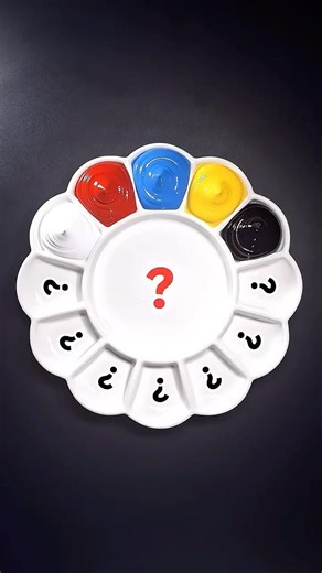 Red + Yellow + Blue + White + Black = ? #colormixing #colorzara #shots