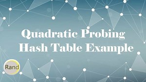 Quadratic Probing Hash Table Example