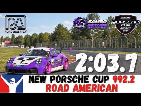 iRacing Porsche Cup Road America Guide 2:03.7 Porsche 992.2 Road America Track Guide