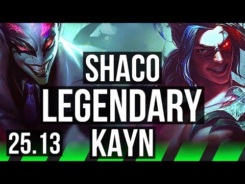 SHACO vs KAYN (JGL) | Penta, 68% winrate, 47k DMG, 4k comeback, Legendary | EUW Diamond | 25.13