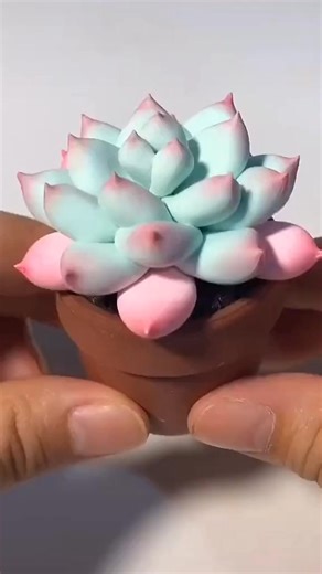 941.How to make polymer clay succulents類類#succulent #succulents #plant #garden #echeveria #DIY #creative #craft #idea #fyp | Ava Mitchell | Facebook