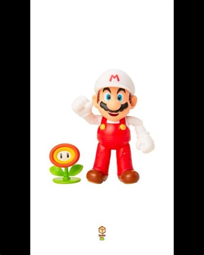 Super Mario Fire Flower y Flor Set de 2 Figuras