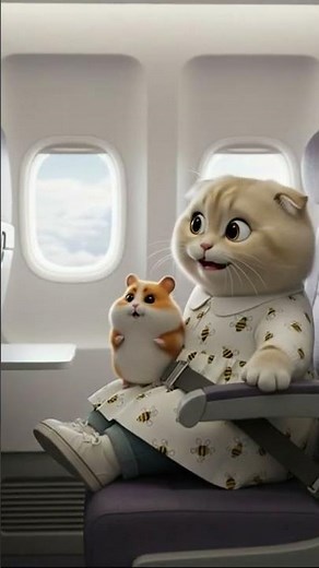 「お友達のピピと２人旅に行くよ」スコティッシュのきなこ