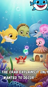 Baby Sharko and the Color-Stealing Crab #babyshark #babysharkdoodoo #reel #reelfacebook #cartoon #animation | A2ZforKids