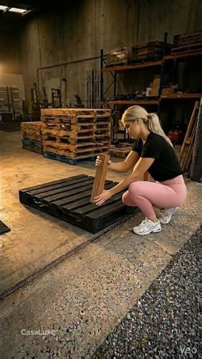 How I Turned Pallets Into a Modern Coffee Table #diy #woodworking #hack