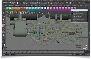 Rigging Engine Cranks & Pistons in Maya Using Joints