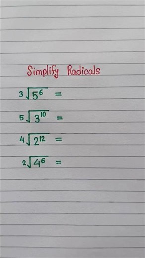 Simplify Radicals ✅🔥 #radical #simplifymath