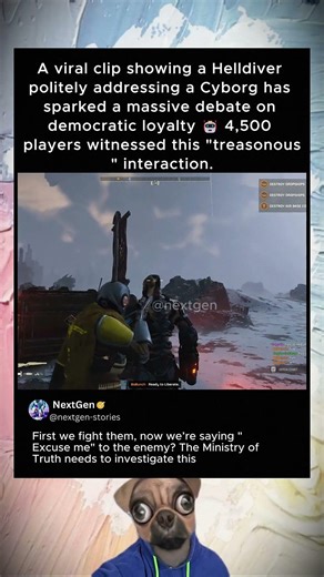 Viral Clip Of Helldiver Conversing With New Cyborg Faction Sparks "Treason" Debate #helldivers2