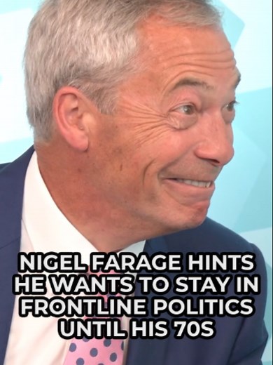 Nigel Farage hints he wants to stay in frontline politics into his 70s. 🎧 Chopper's Political Podcast is available to listen to now. #NigelFarage #Reform #ukpolitics #GBNews