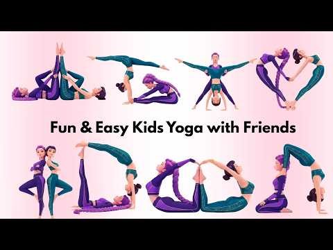 Partner Yoga Poses | Fun & Easy Kids Yoga with Friends | Balance & Teamwork
