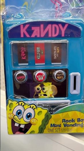 Spongebob Squarepants Rock Bottom Mini Vending Machine Toy Kandy Nickelodeon