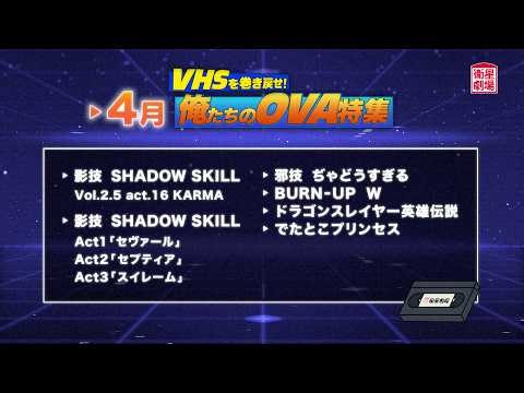 「影技 SHADOW SKIL」など16作品！「VHSを巻き戻せ！俺たちのOVA特集」4月放送！CS衛星劇場