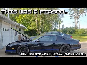 Third Gen Camaro Rear Weight Jack and Shock Install