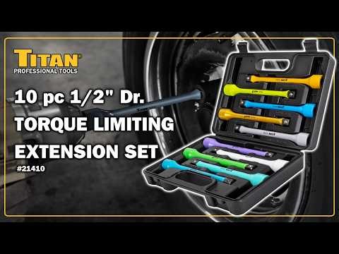 TITAN: 10 pc. 1/2” Drive Torque Limiting Extension Set