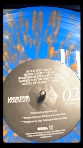2.6M views · 10K reactions |  Papercuts - Singles Collection (2000-2023) Sky Blue & Tangerine Splatter Vinyl 2LP limited pressing | Available Now for pre-order on LINKINPARK.COM | #Papercuts #FriendlyFireLP #QWERTY | Linkin Park | Facebook