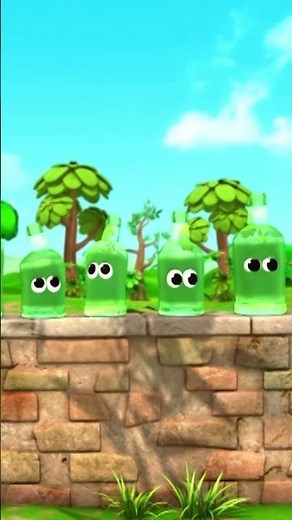 10 Green Bottles 🍾💚 #counting #nurseryrhymes #kids