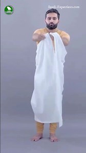 40K views · 849 reactions | How to wear Ihram for Hajj or Umrah for men.. https://youtu.be/axI4xA6hfKo | Saudi Expatriates | Facebook