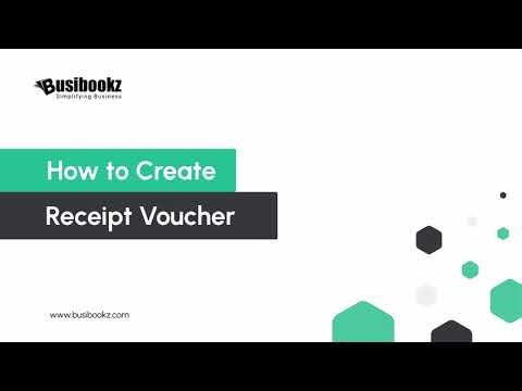 How to Create a Receipt Voucher
